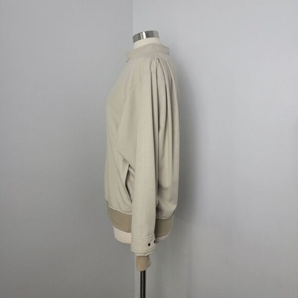 Khaki Houndstooth Pattern Zero Restriction Golf Outerwear Windwear Pullover - Picture 12 of 14